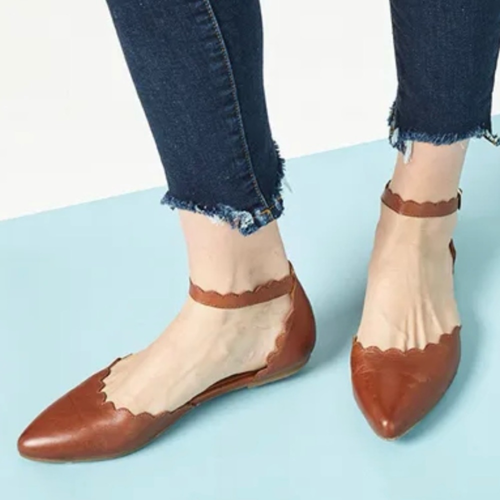 Miz Mooz Berlin Point Toe Brown Leather Shoe sz 6.5